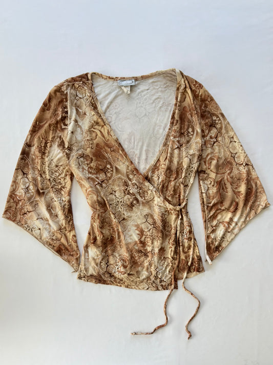 00’s Rave flared tie top | Size 10