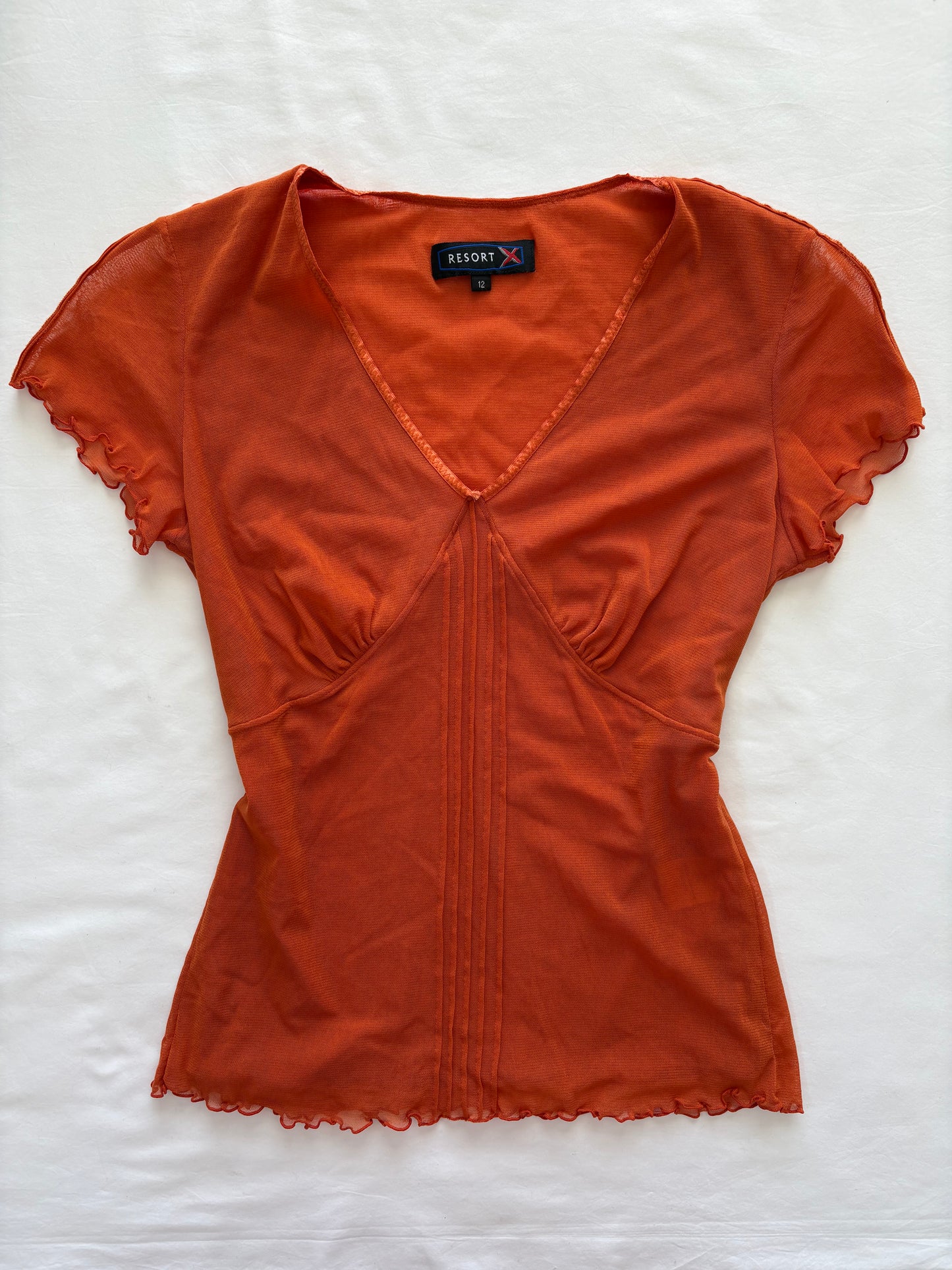 00’s Orange ribbon top | Size 12