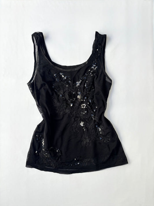00’s Suzy Shier sequin layered tank | Size medium