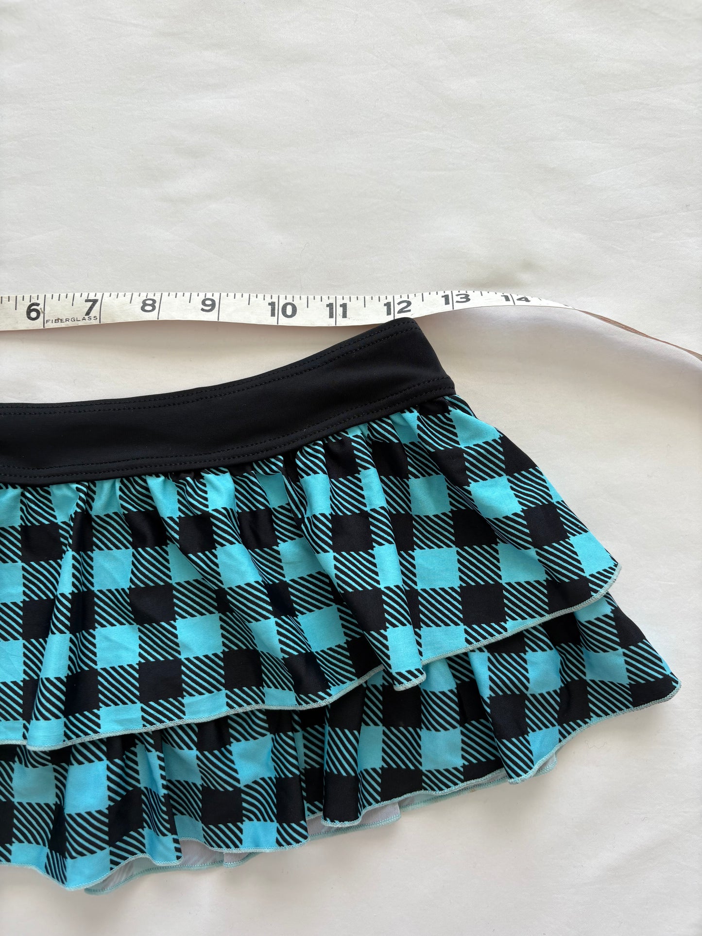 00’s Blue plaid micro mini skirt | Size 6