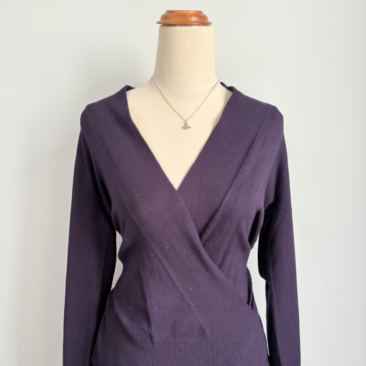 00’s Purple crossover knit | Size 10