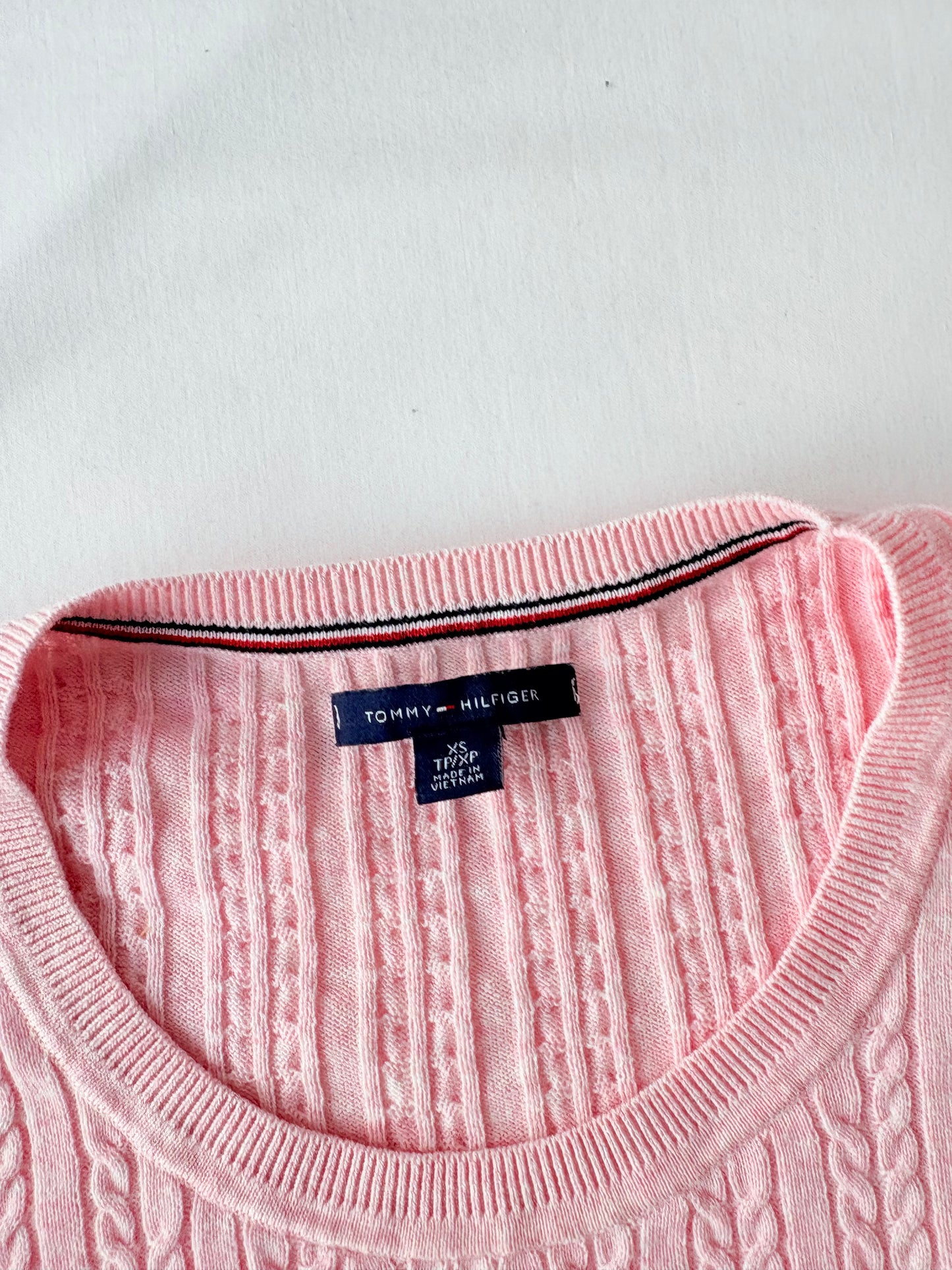 Tommy Hilfiger pink cable knit | Size XS-M
