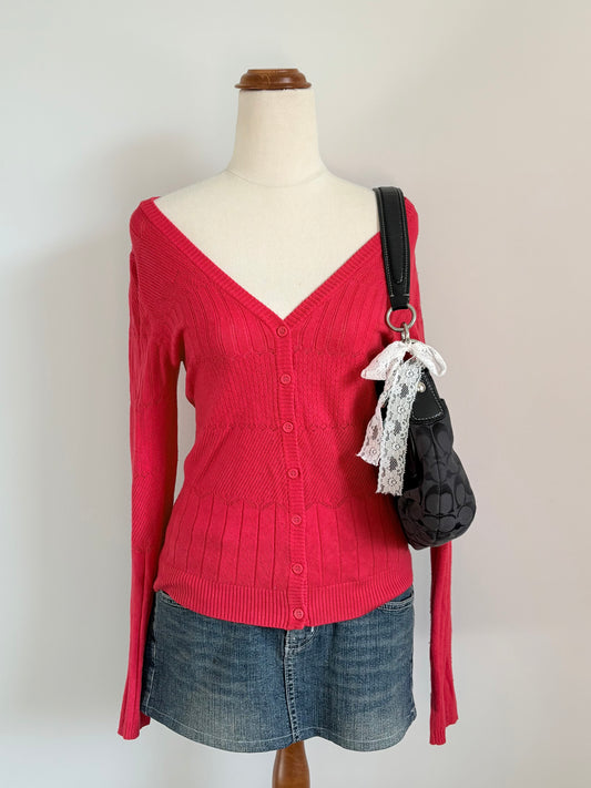 10’s Red Glassons cardigan | Size 10