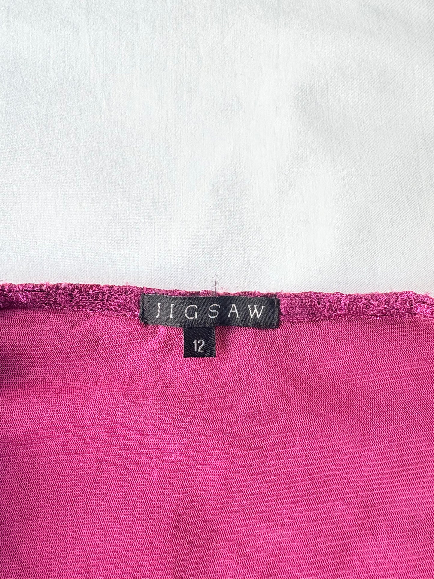 00’s Magenta lace long sleeve | Size 12-14