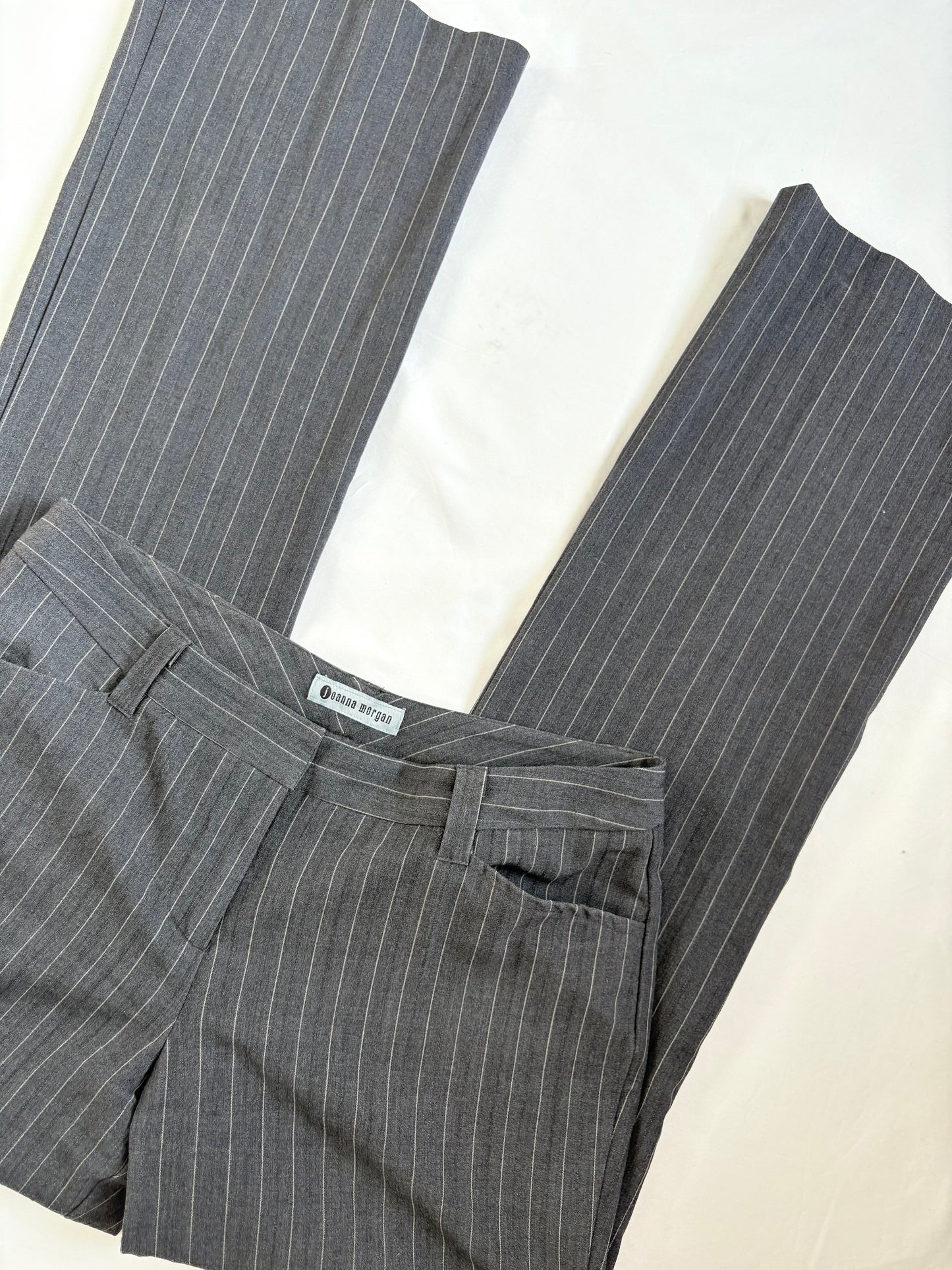 00’s Low rise grey pinstripe pants | Size 12