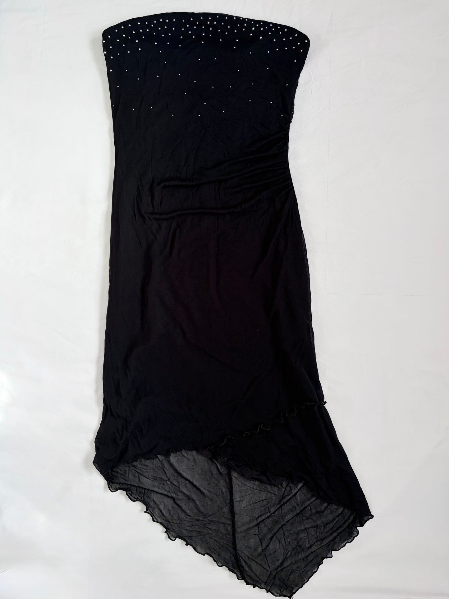 00’s Charlotte Russe asymmetrical midi dress | Size 8