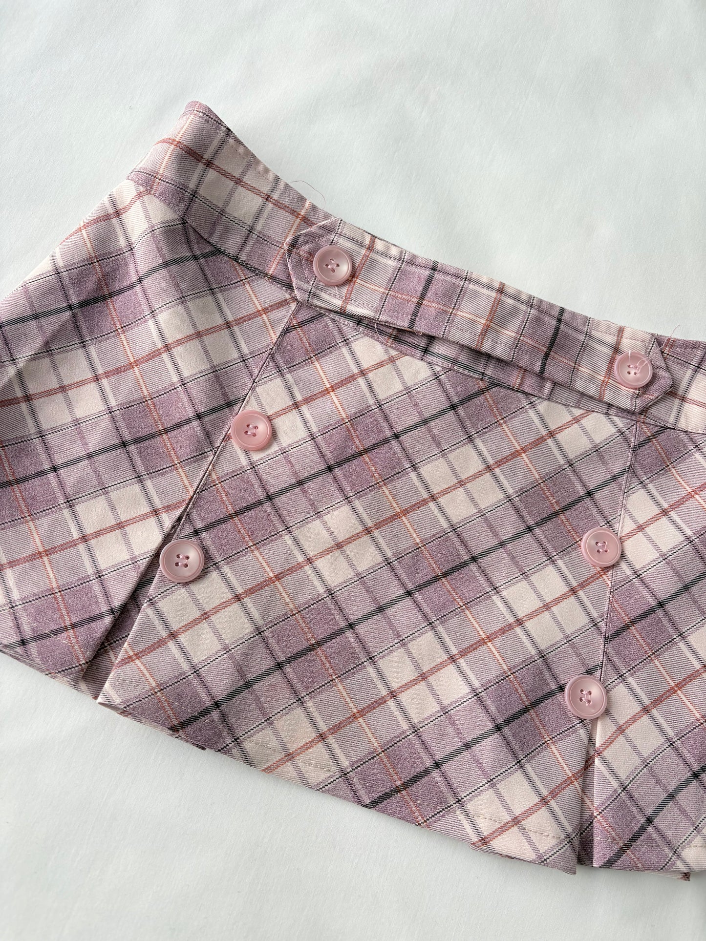 00’s Pink plaid mini skirt | Size 8