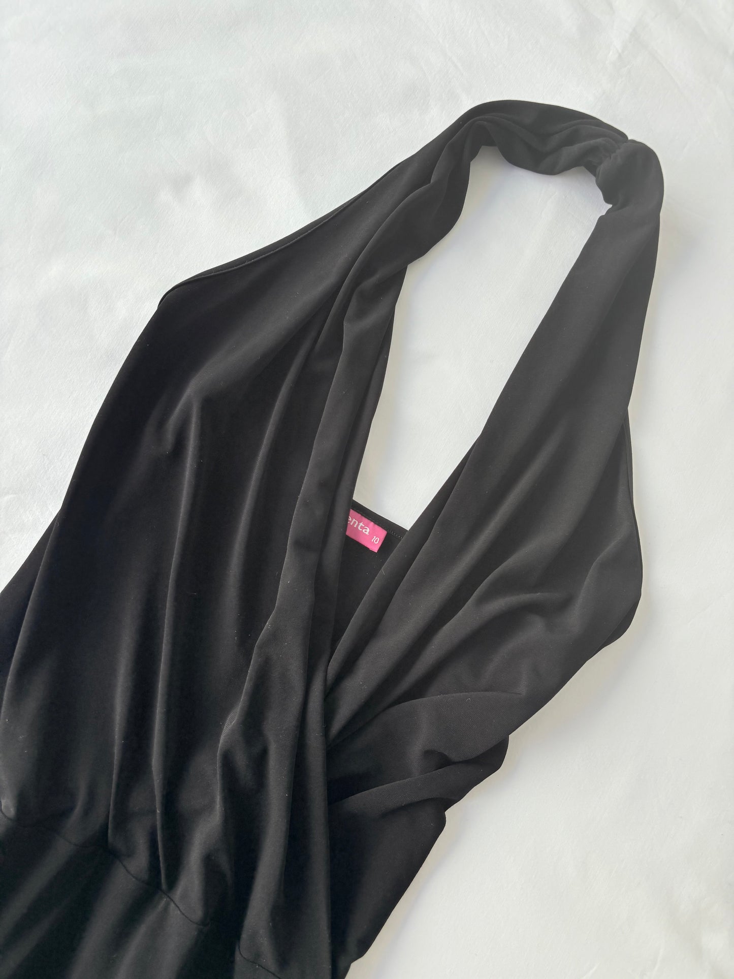 00’s Drop waist halter mini dress | Size medium