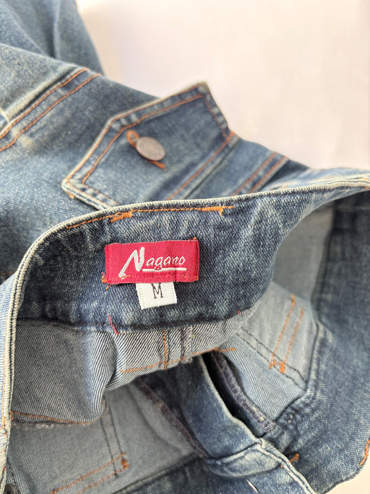00’s Nagano pleated denim skirt | Size 10