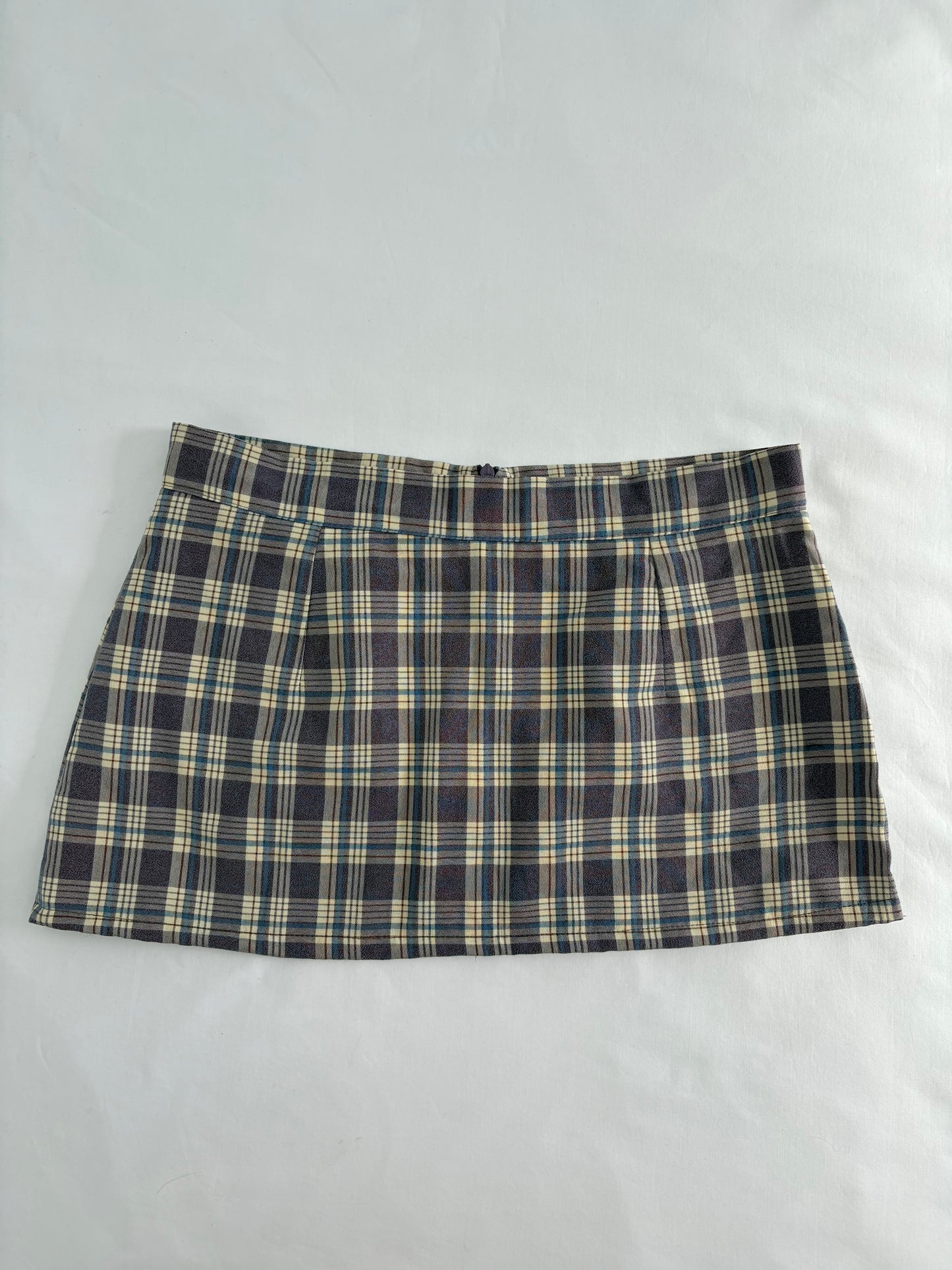 00’s Purple plaid micro skirt | Size 6