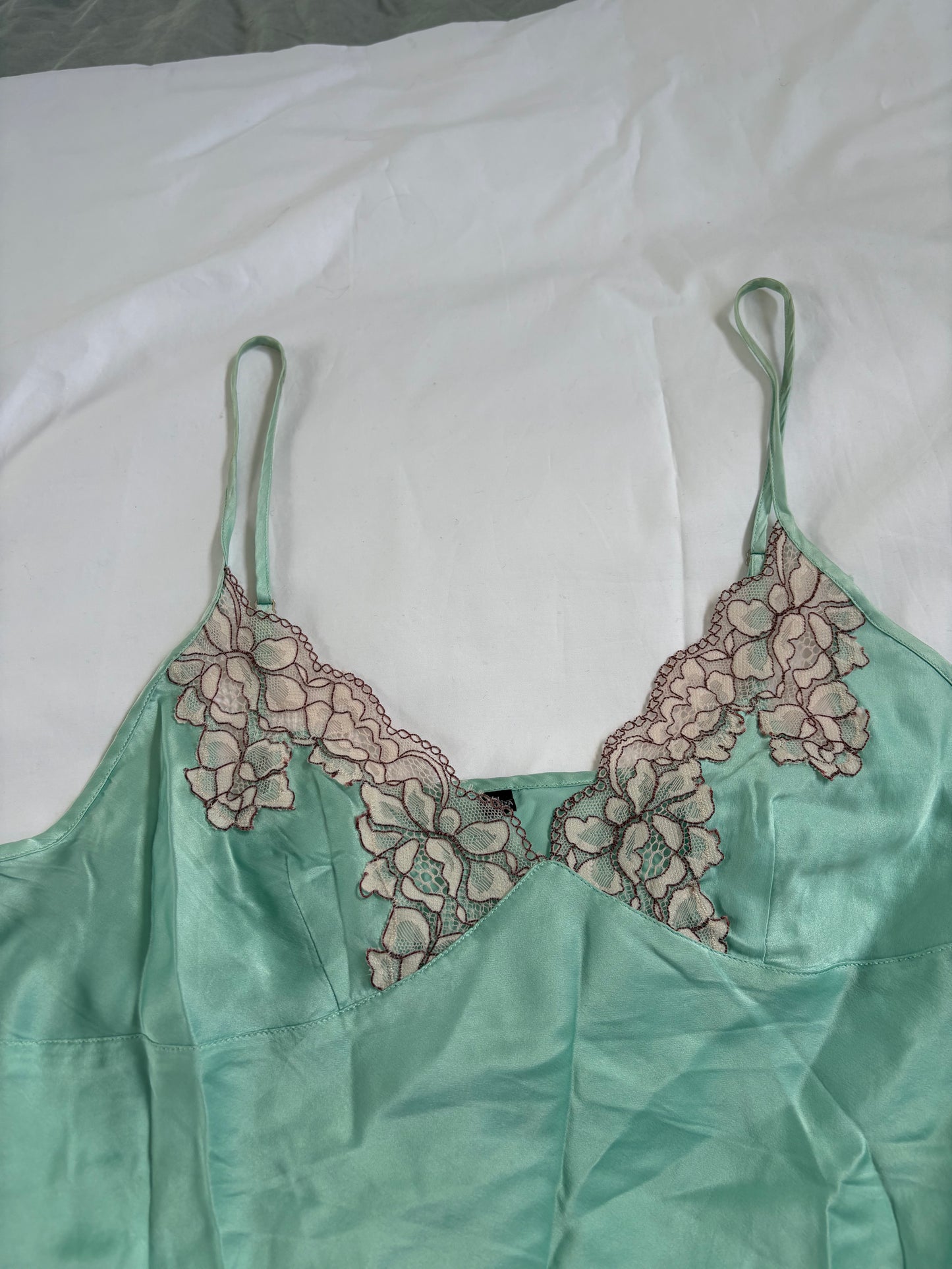 Teal lace slip dress | Size 12