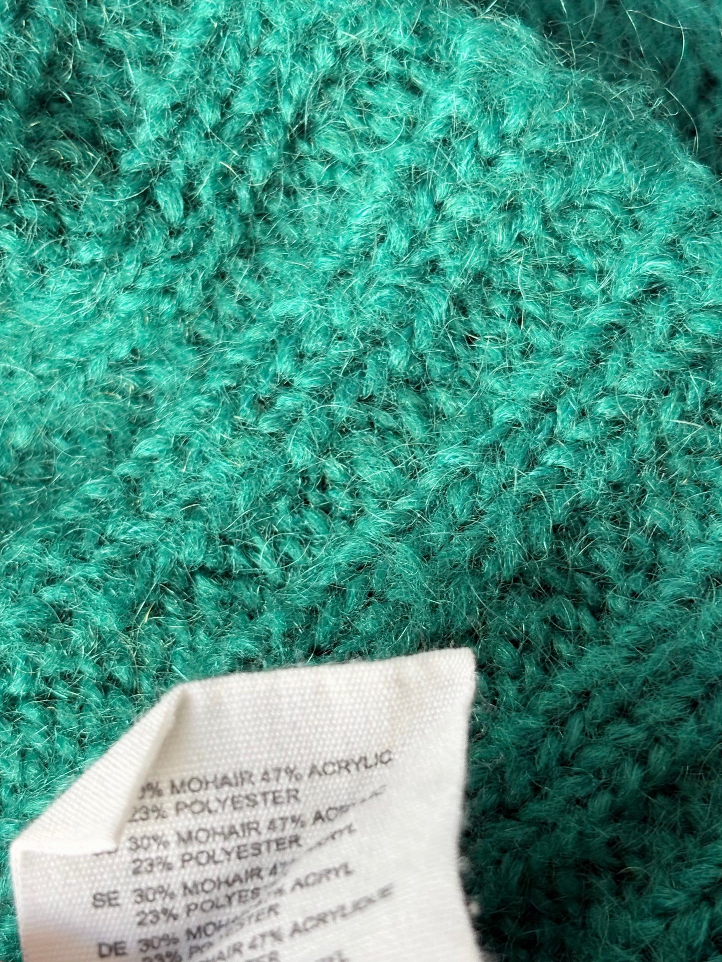 00’s Mohair green knit jumper | Size medium