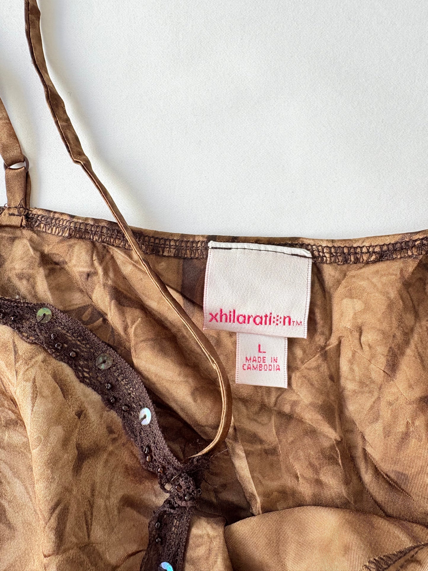 00’s Xhiliration sequin cami | Size large