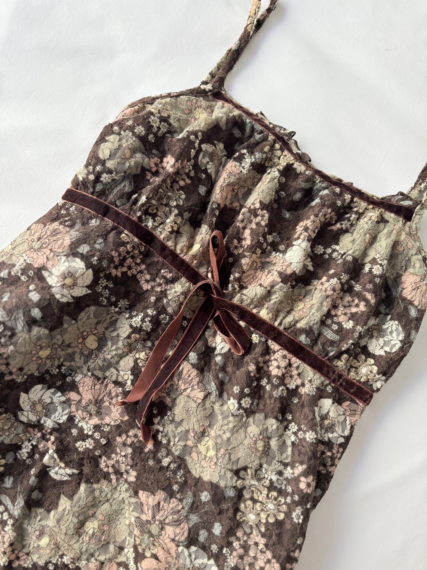 00’s Save our Soul floral mini dress | Size medium