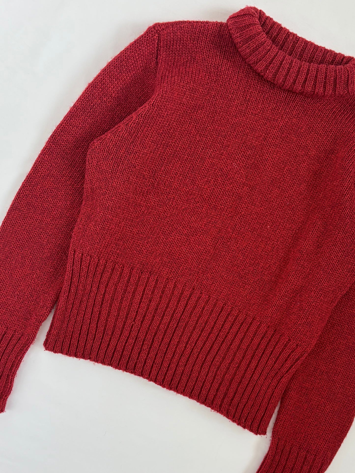 90’s Glassons lambswool red knit | Size 14