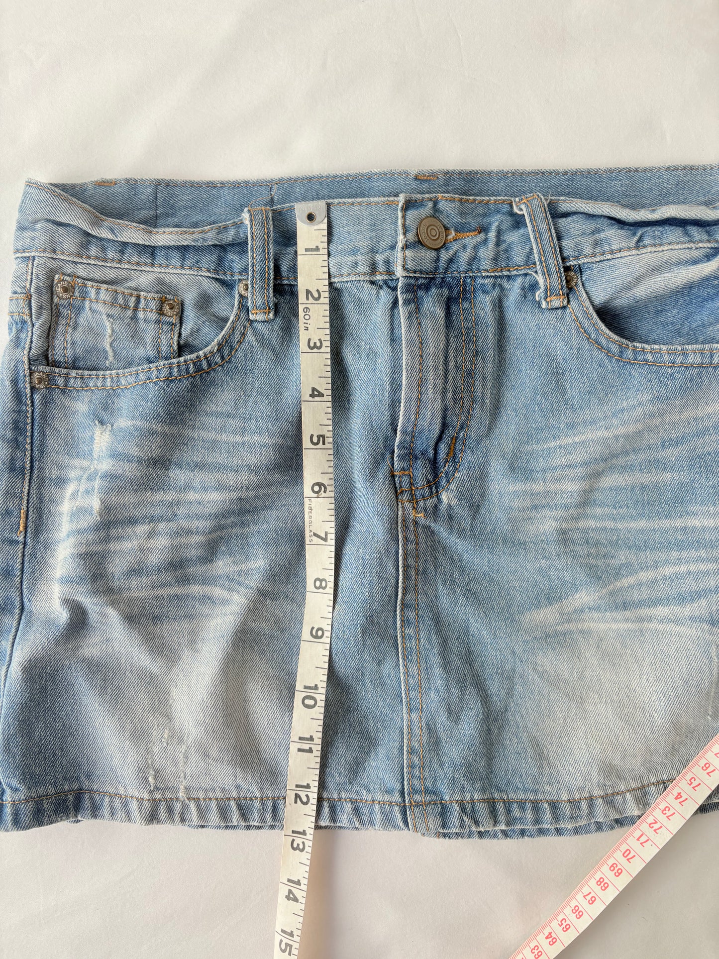 00’s Bow denim mini skirt | Size 12