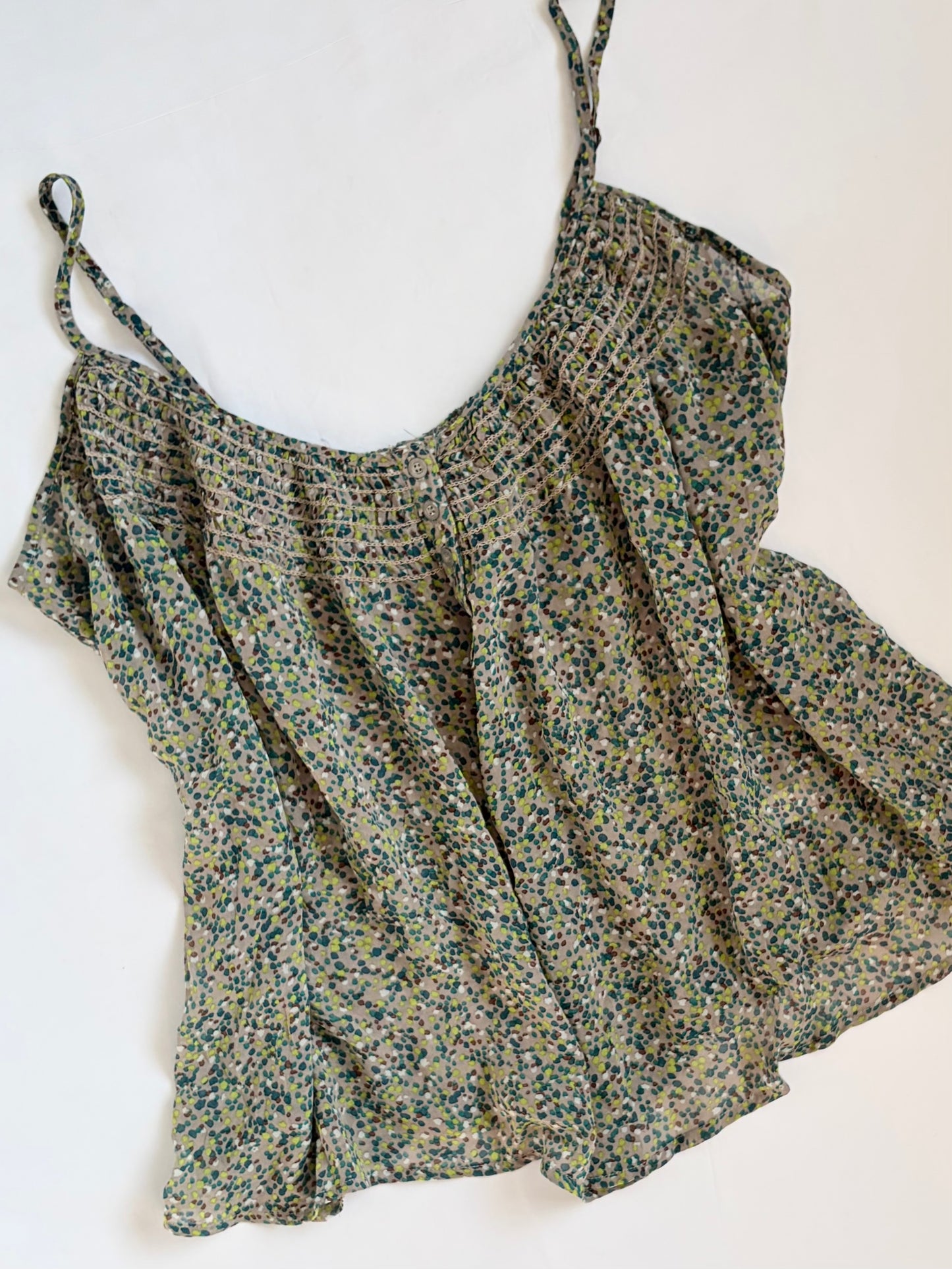 00’s Zinga babydoll green top | Size large
