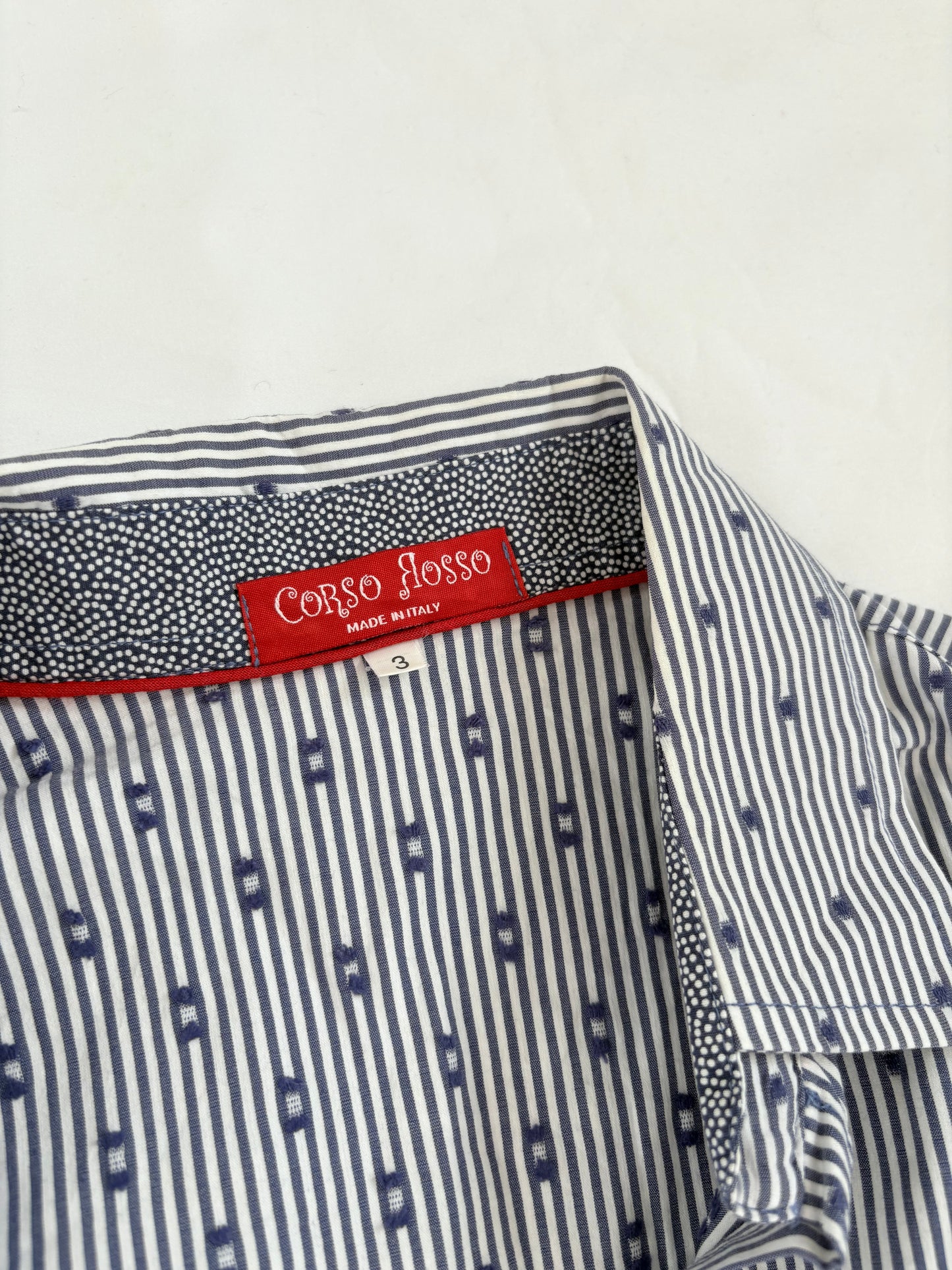 00’s Italian blue cinched shirt | Size 8