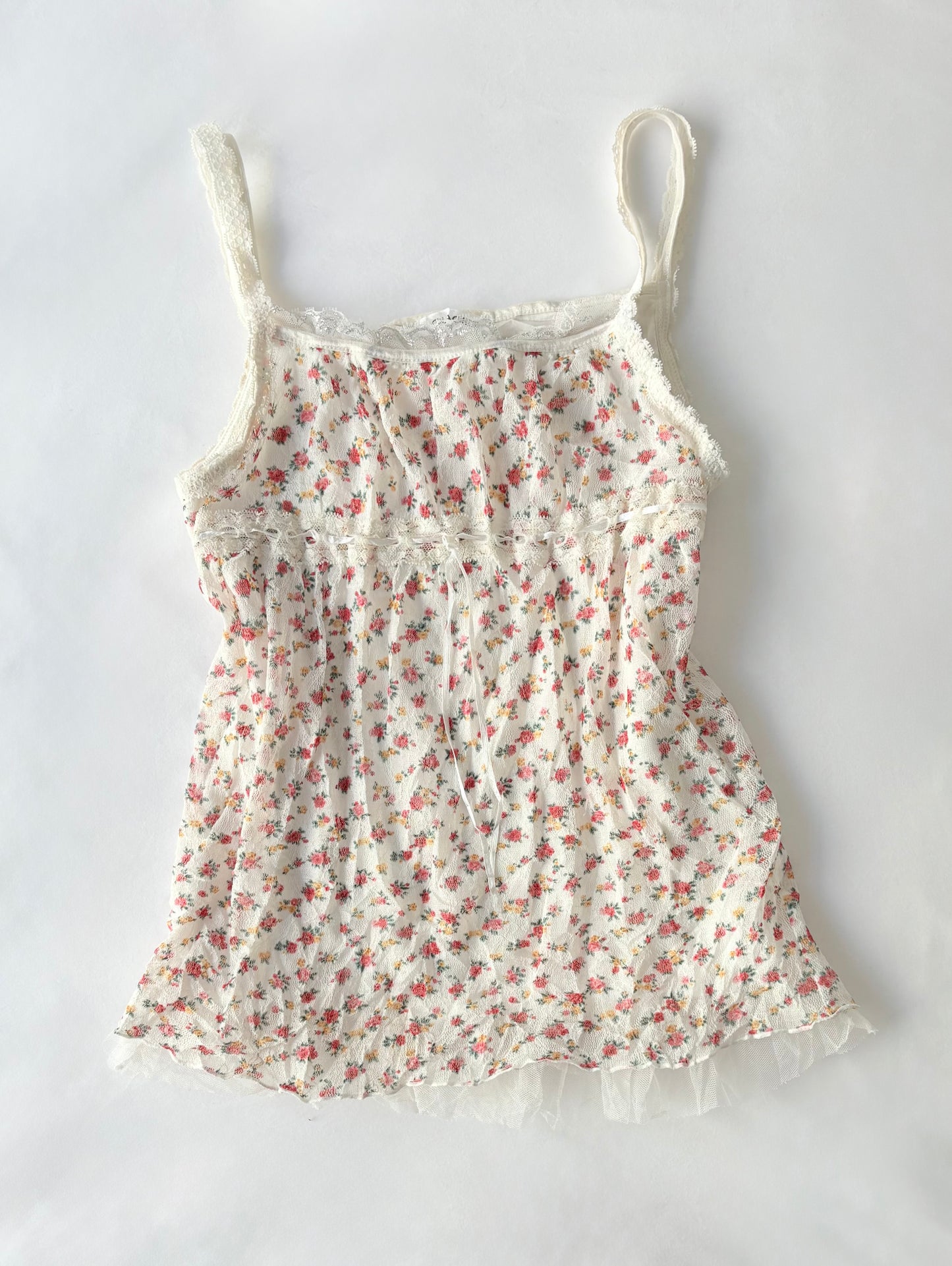 00’s Glacier floral ribbon top | Size 6