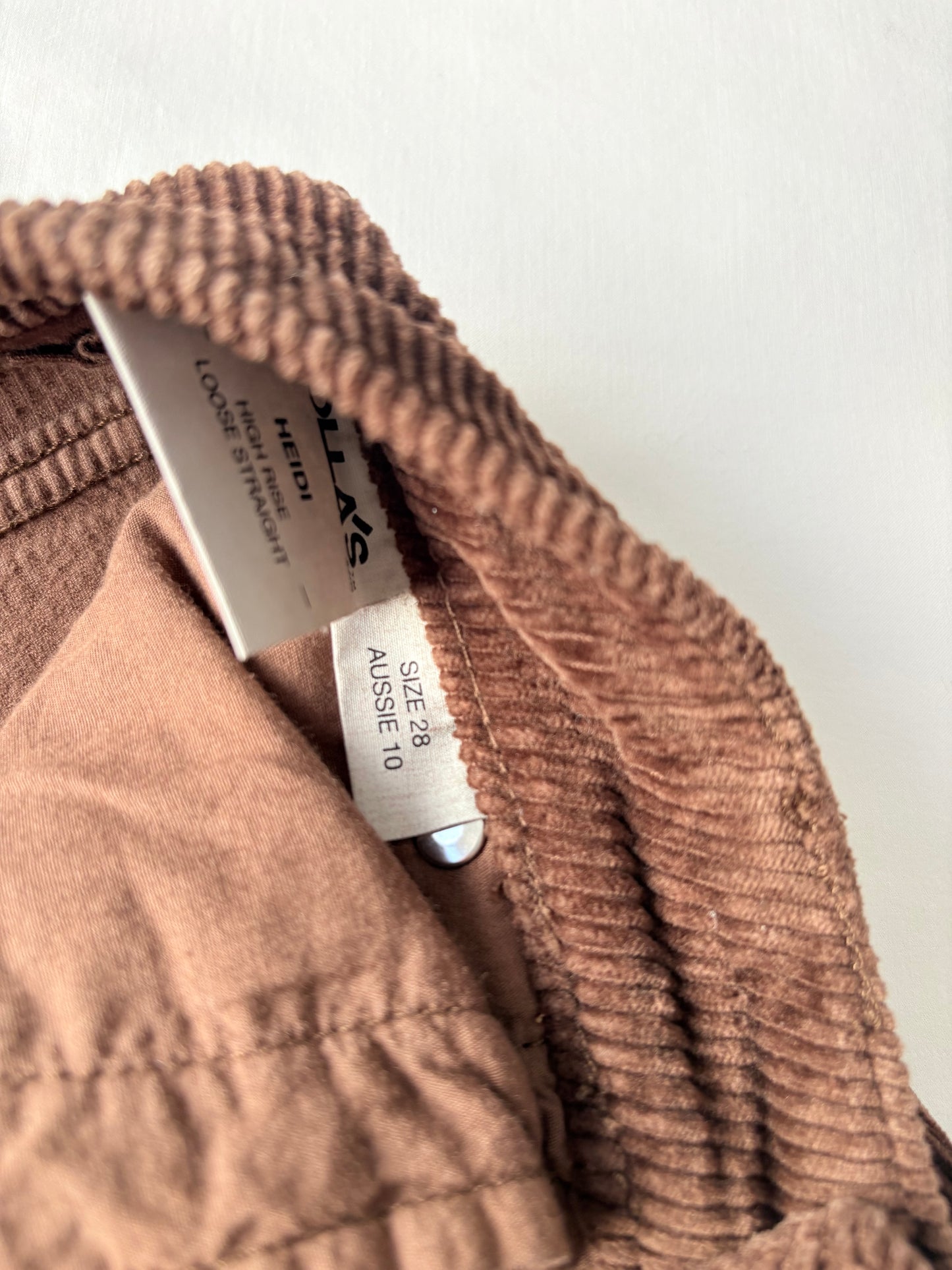 Rollas brown cord pants | Size 10