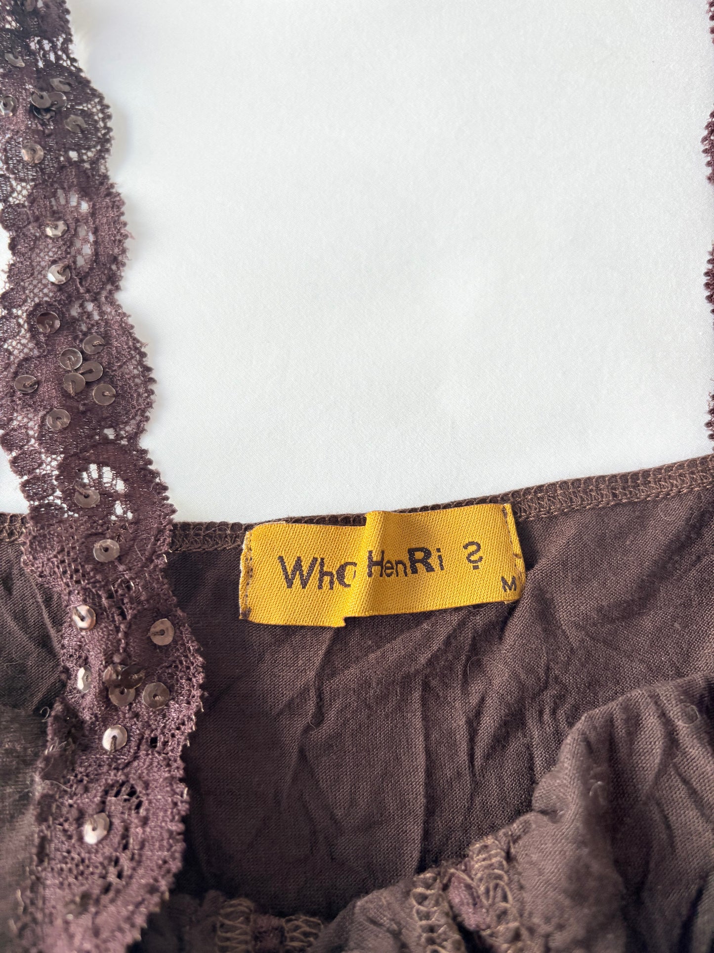 00’s Chocolate brown sequin cami | Size medium