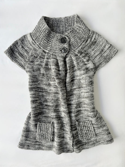 00’s Grey babydoll knit top | Size 12-14
