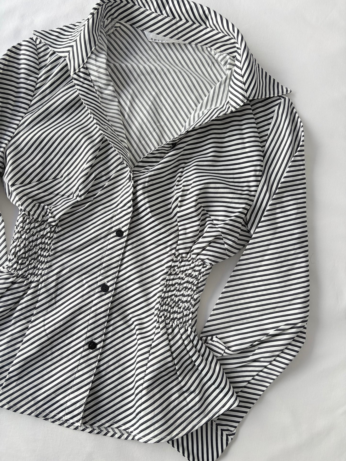 00’s Striped cinched shirt | Size 12