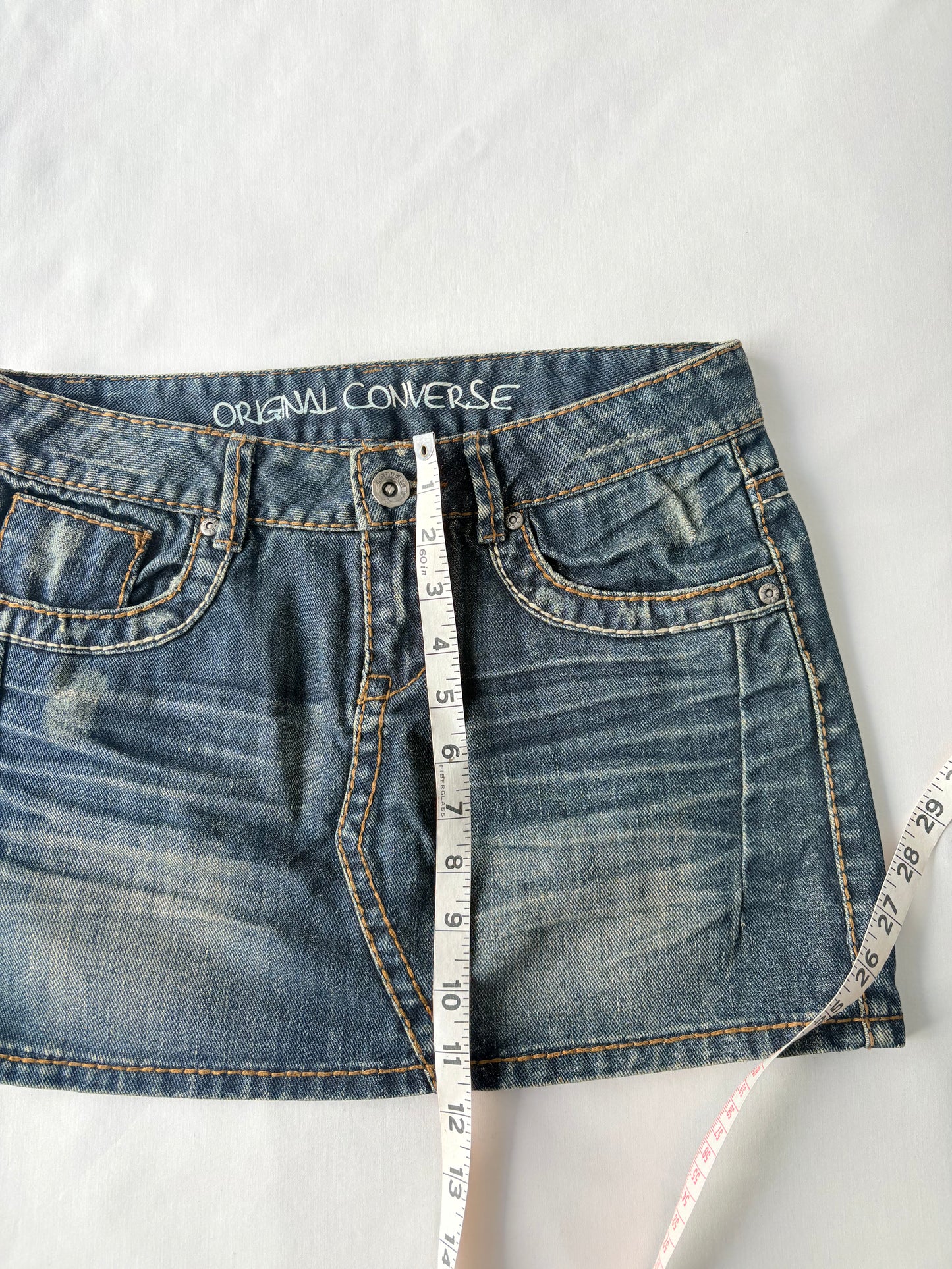 00’s Converse denim mini skirt | Size 8