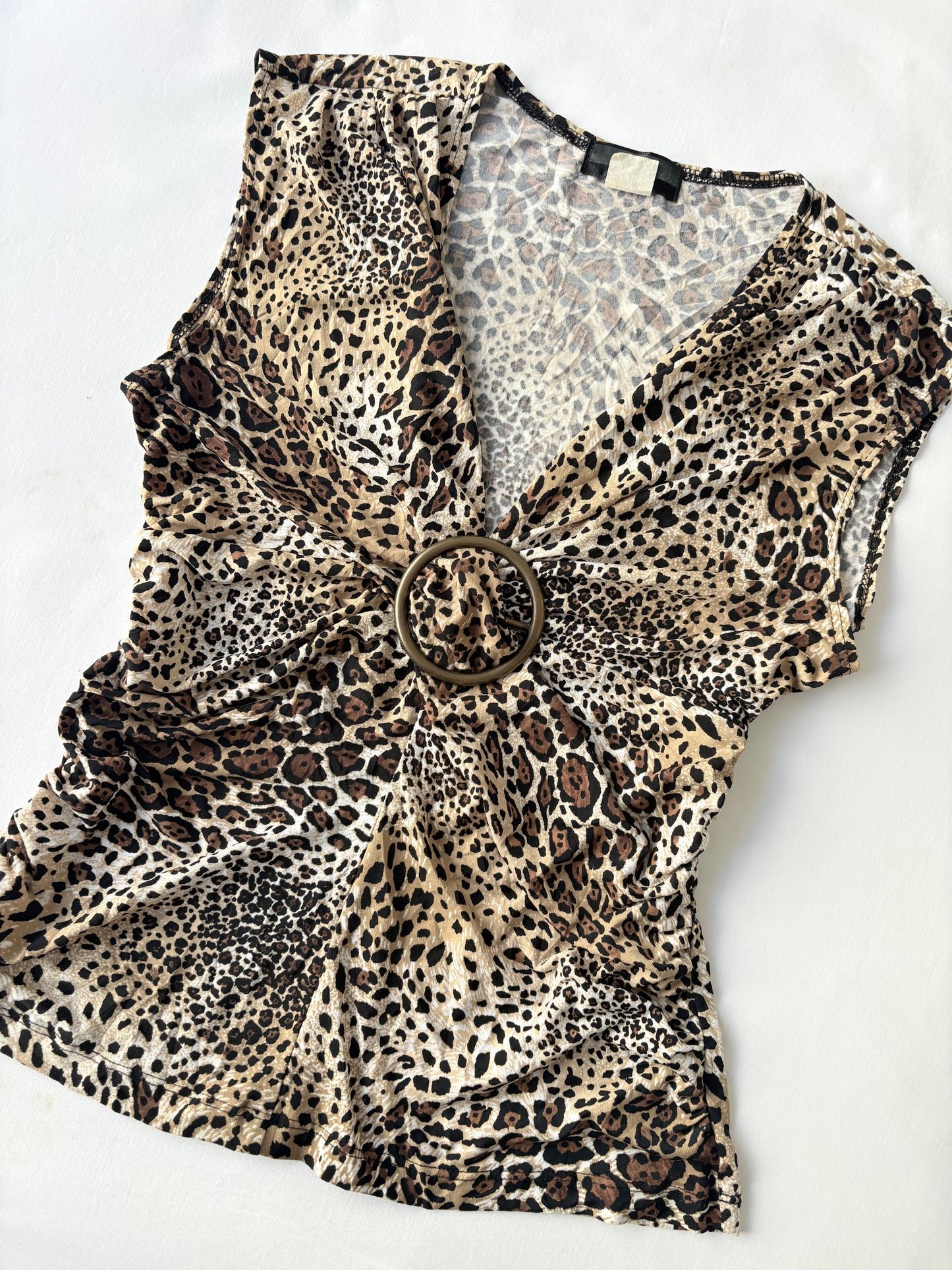 00’s Leopard O ring top | Size large