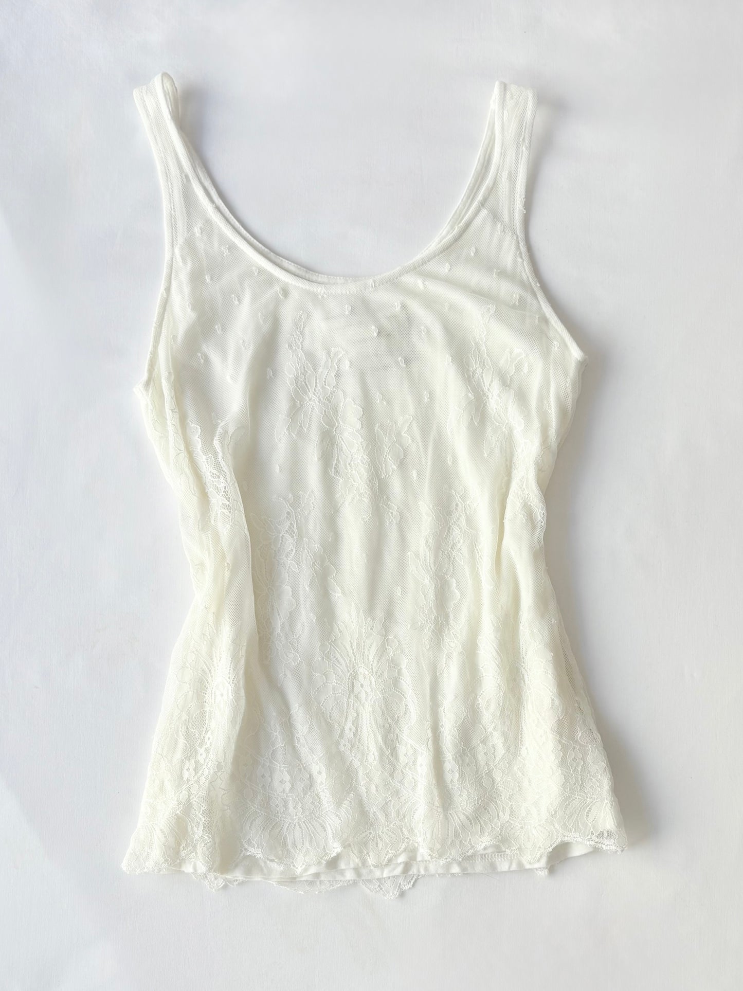 00’s Laguna Moon cream lace top | Size 10
