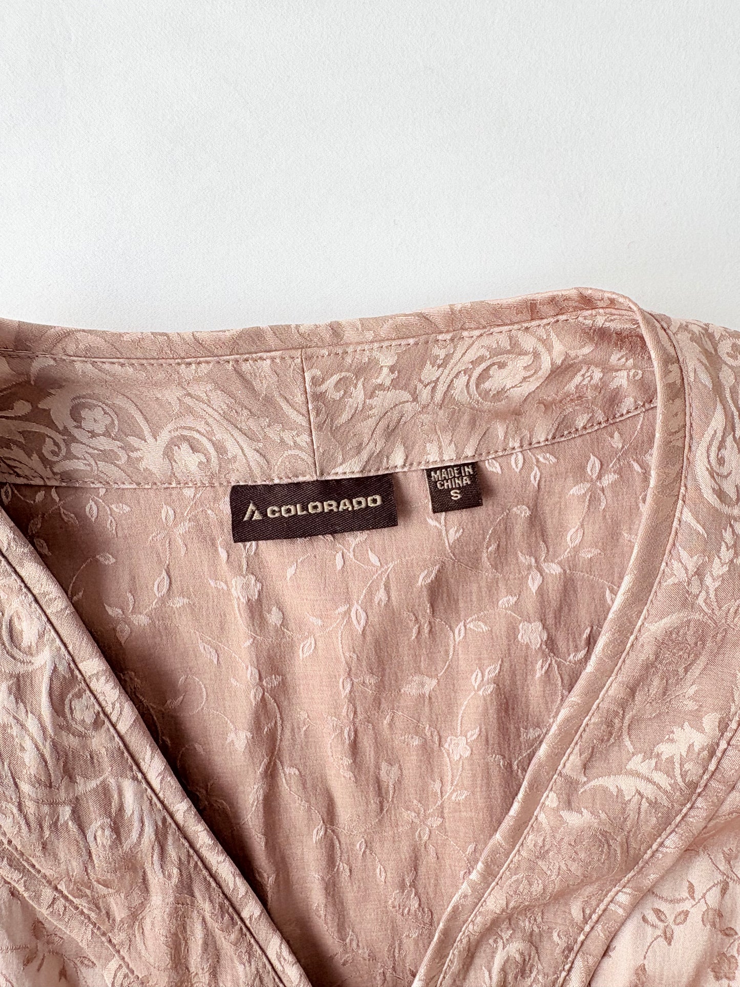 00’s Champagne tie top | Size small