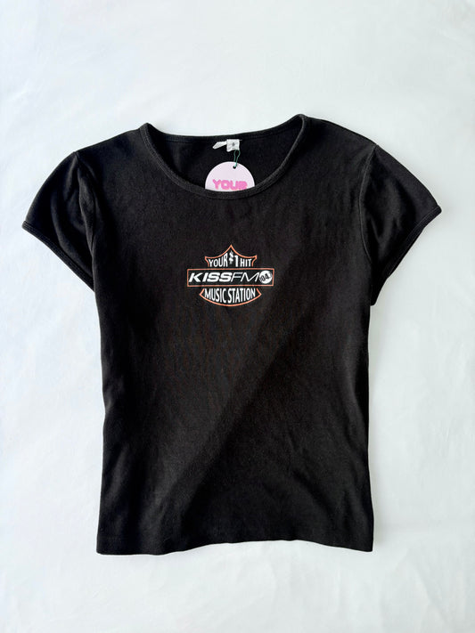 00’s Kiss FM baby tee | Size 12-14