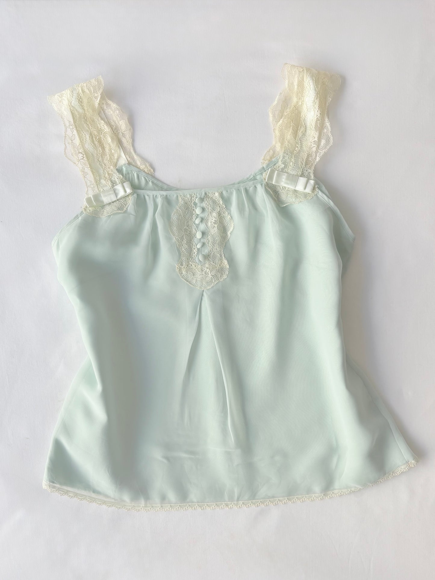 00’s Mint babydoll lace top | Size 8