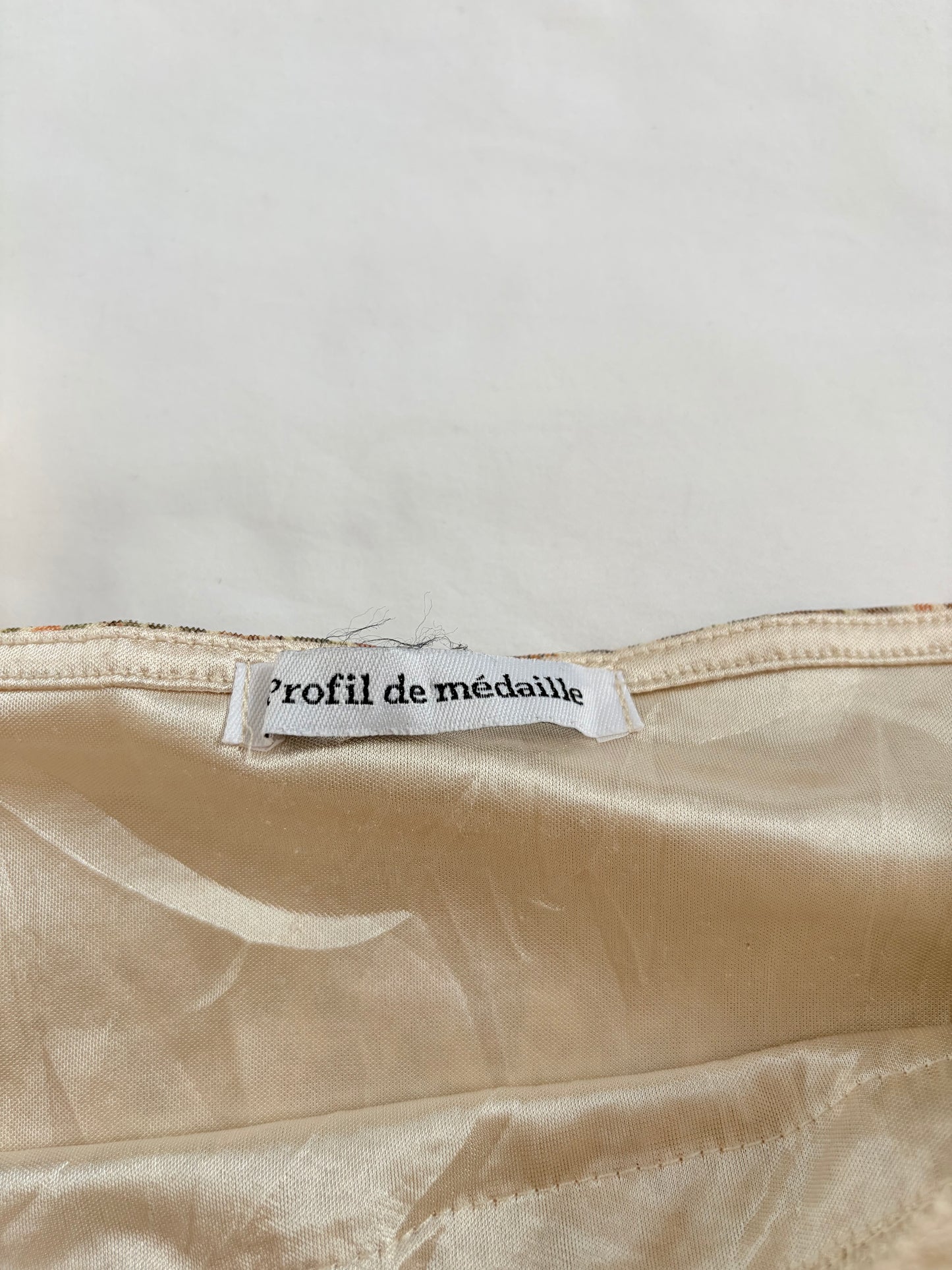 00’s Japanese cream floral top | Size 10
