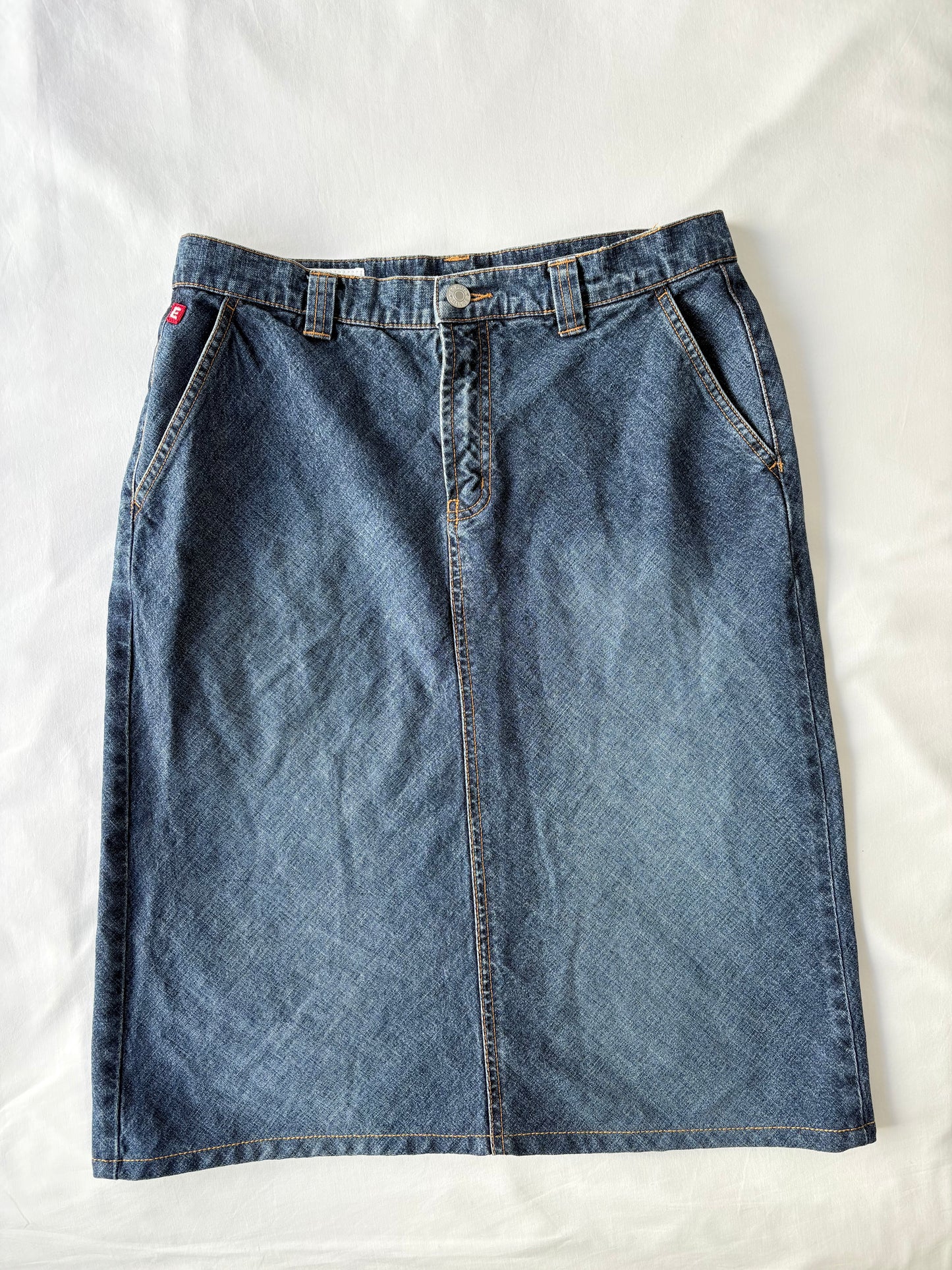 00’s Esprit denim midi skirt | Size 10
