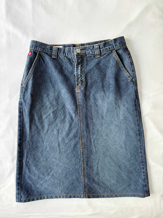 00’s Esprit denim midi skirt | Size 10