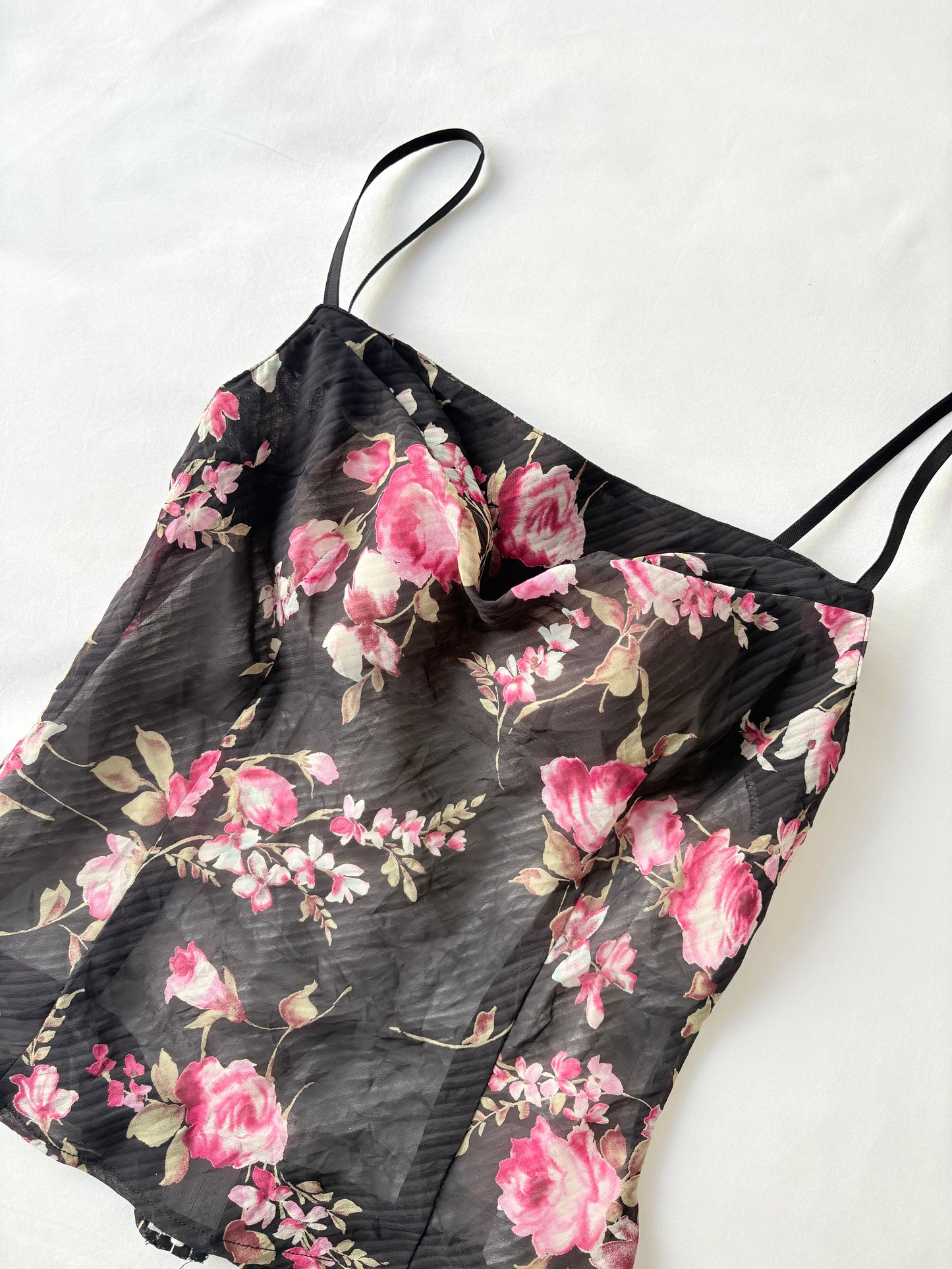 00’s Cowl neck floral cami | Size 8