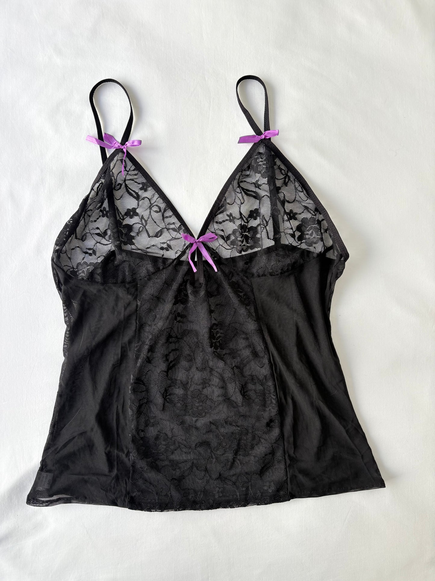 00’s Purple bow lace cami | Size 14-16