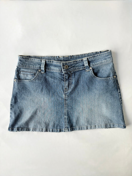 00’s Glassons denim mini skirt | Size 10