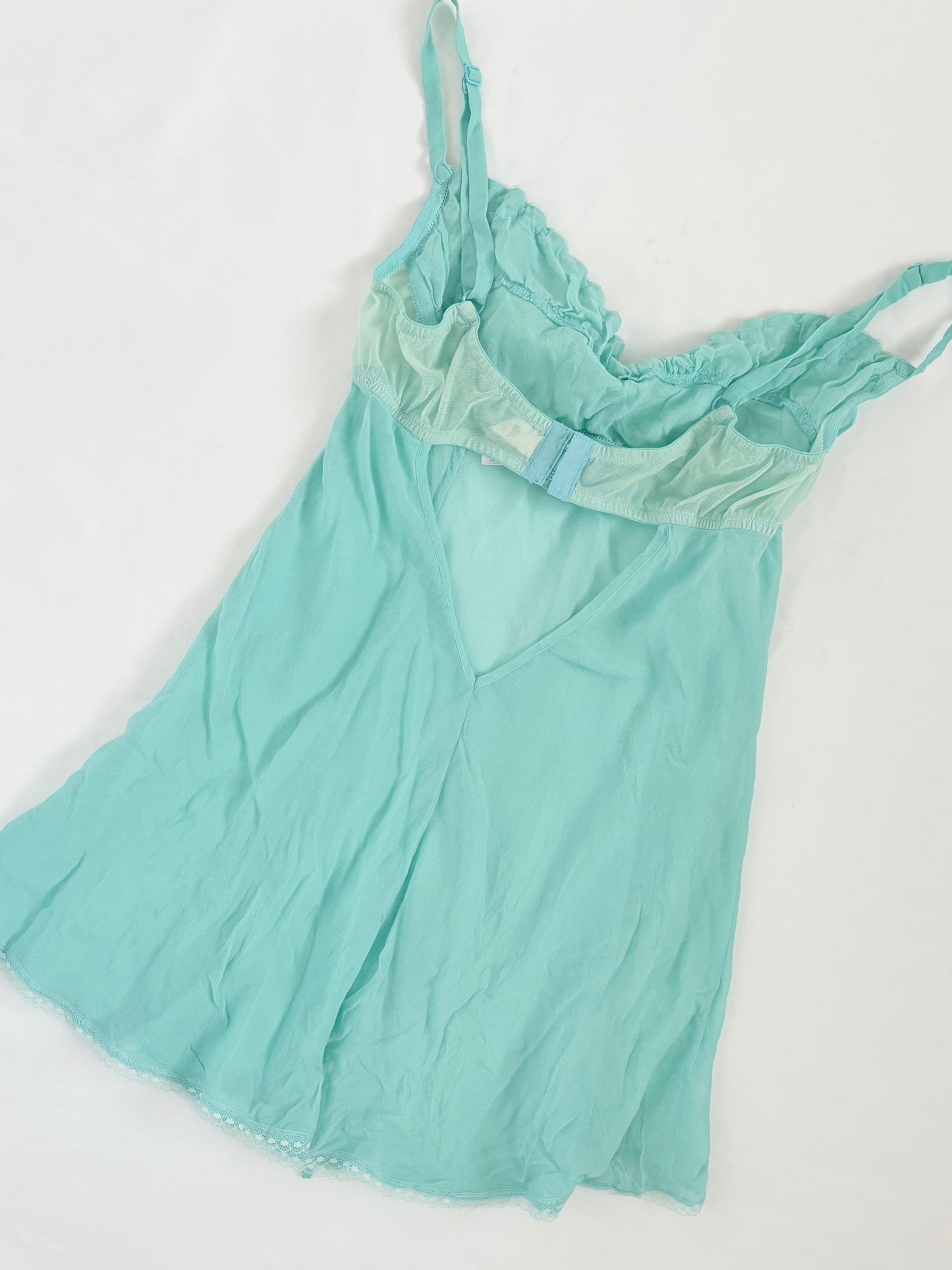 00’s Victorias Secret silk teal cami | Size XS