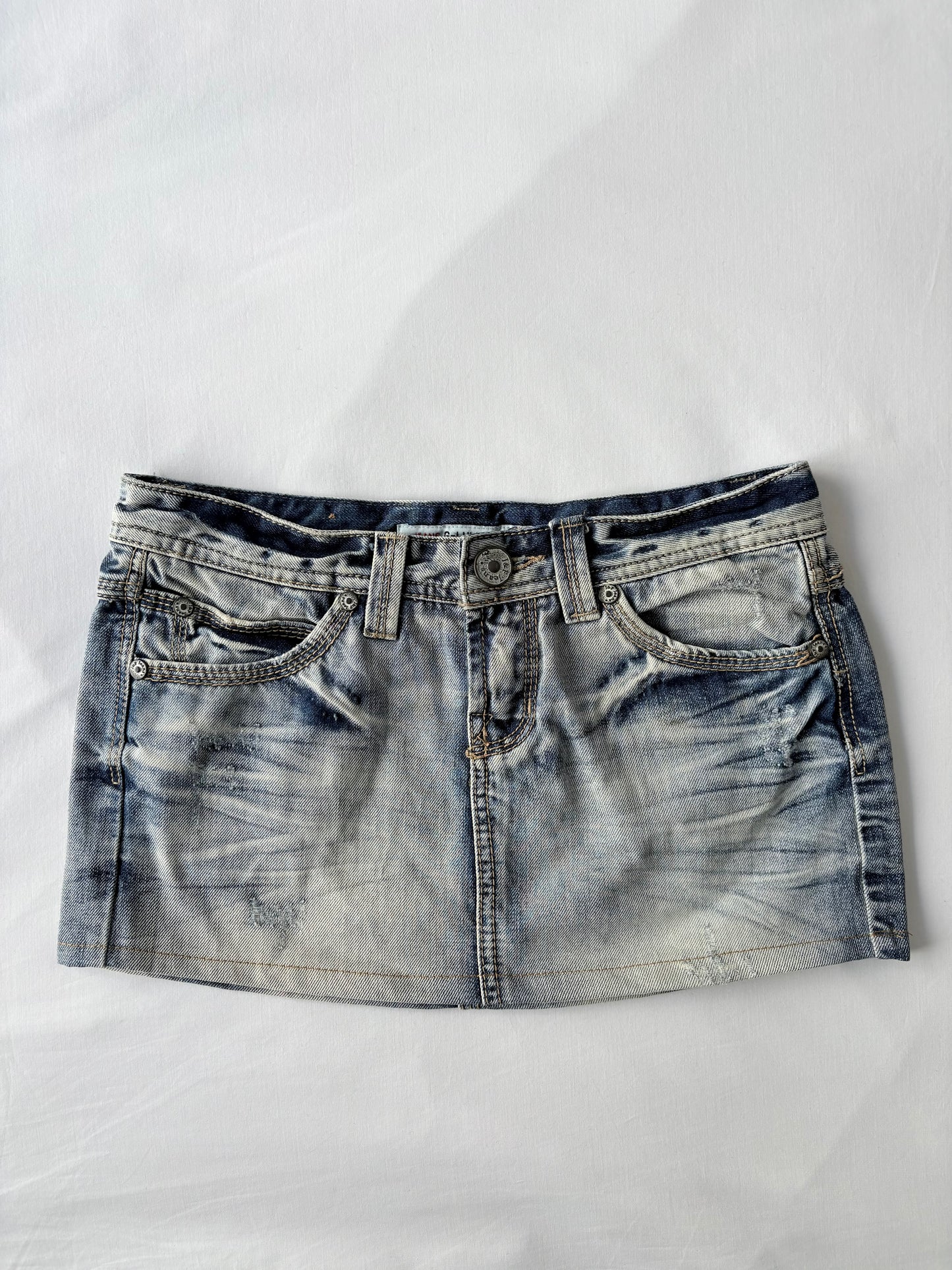 00’s G-Lumi denim mini skirt | Size 8