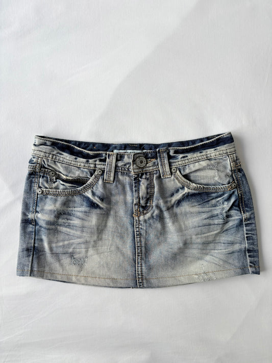 00’s G-Lumi denim mini skirt | Size 8