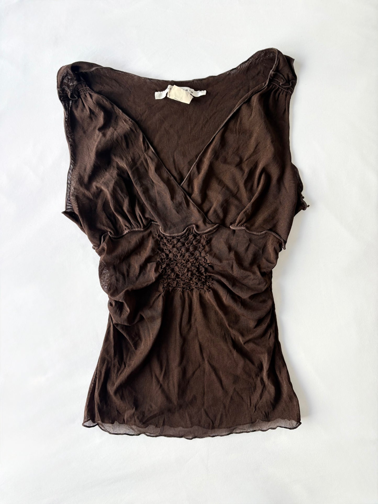 00’s Max Studio chocolate brown top | Size 8-10