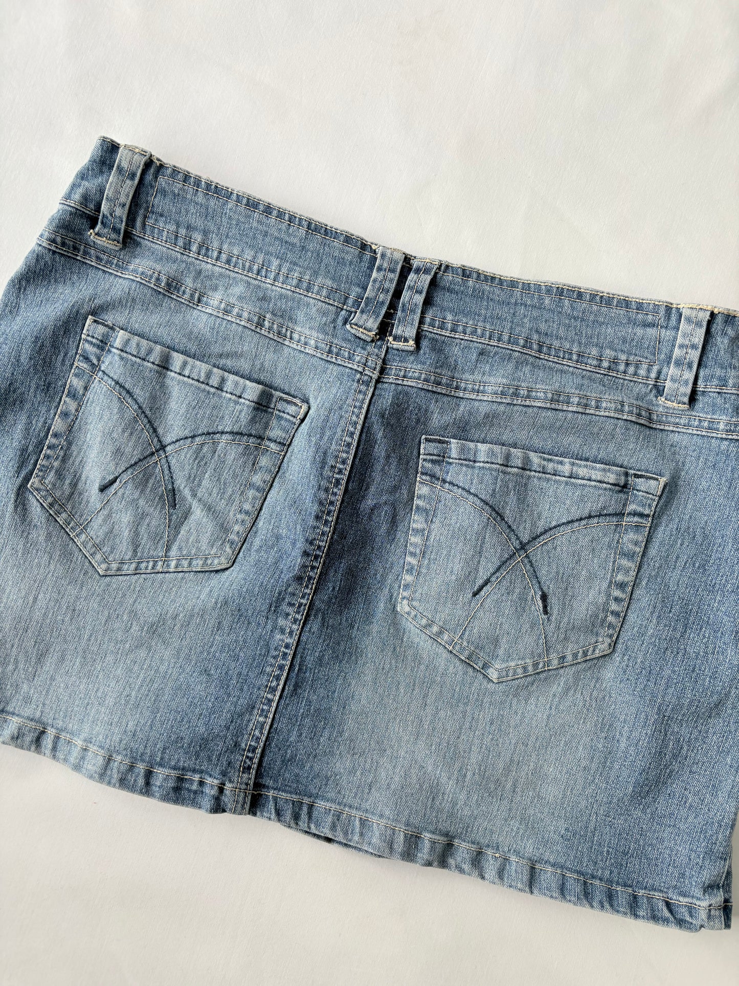 00’s Glassons denim mini skirt | Size 10