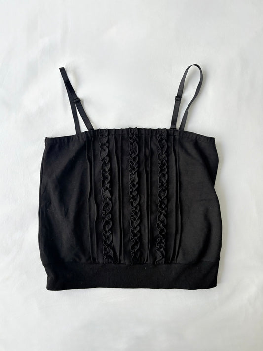 00’s Cropped black tank | Size large