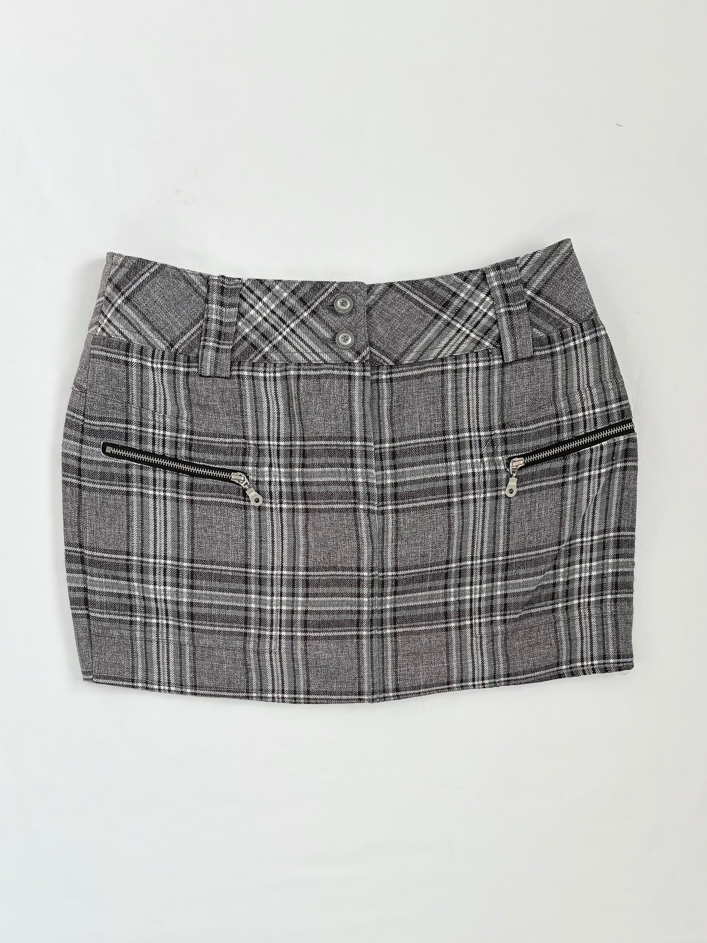 00’s O’Girl grey plaid skirt | Size 8