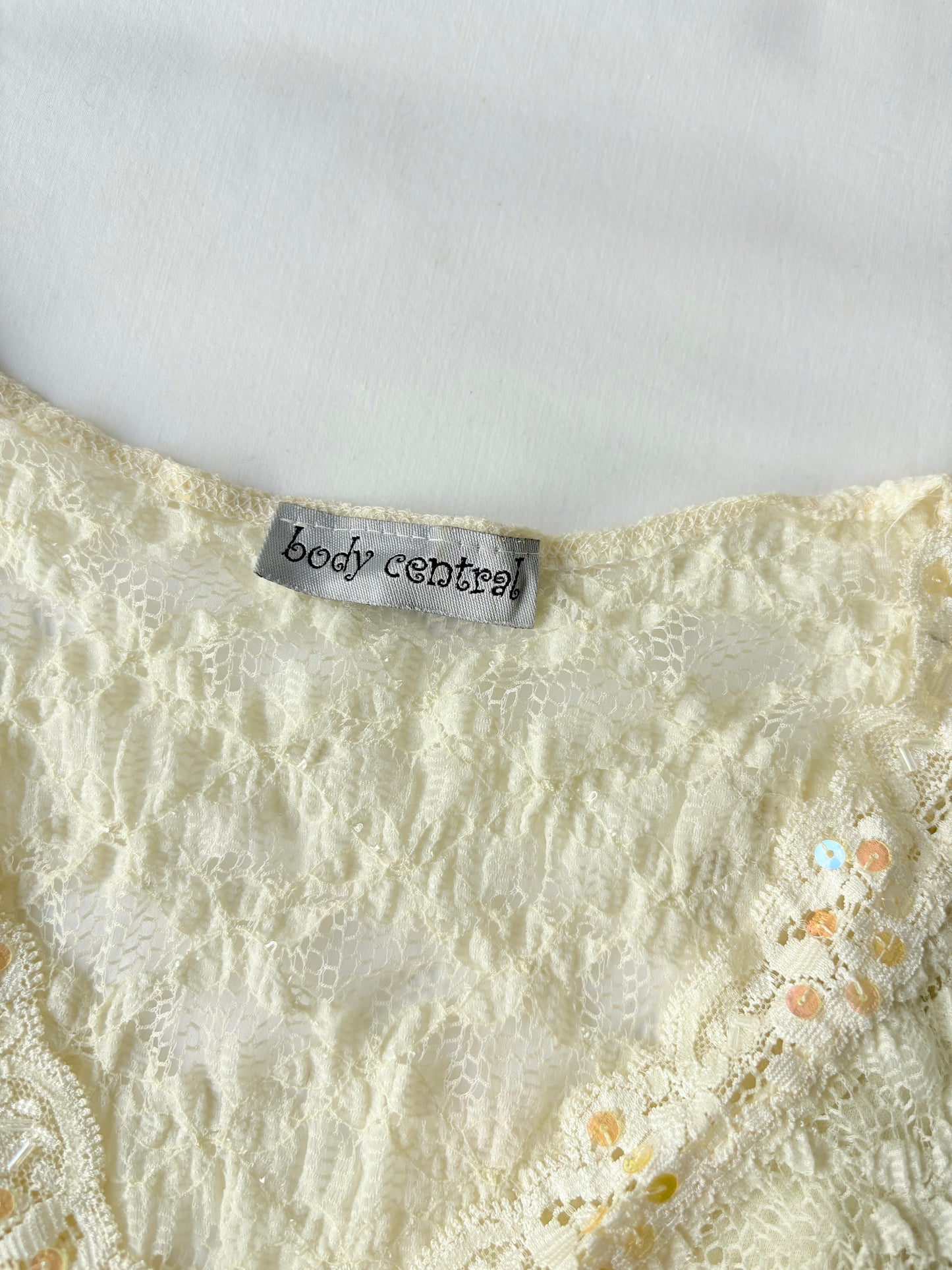 00’s Body Central cream lace tank | Size small
