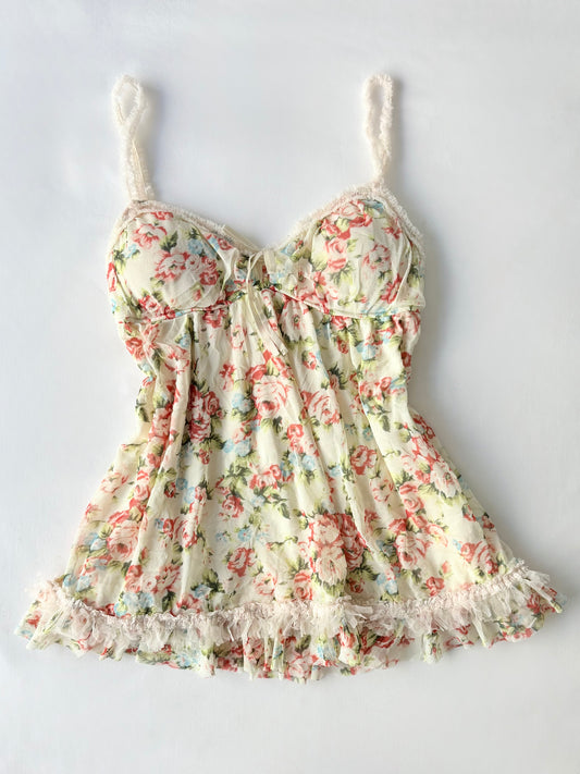00’s Gelato Pique floral babydoll top | Size 8-10