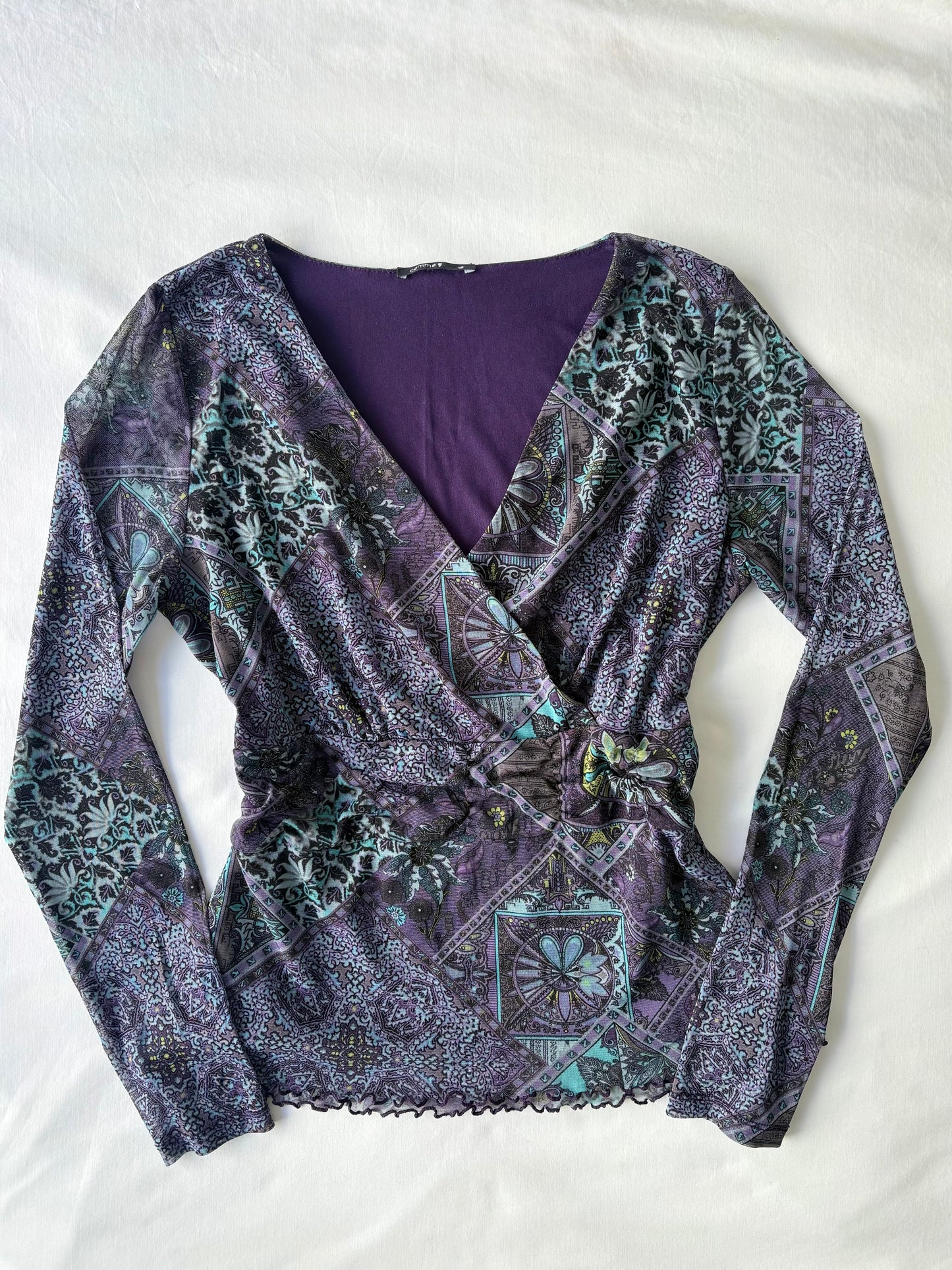 00’s Lettuce hem purple top | Size 10-12