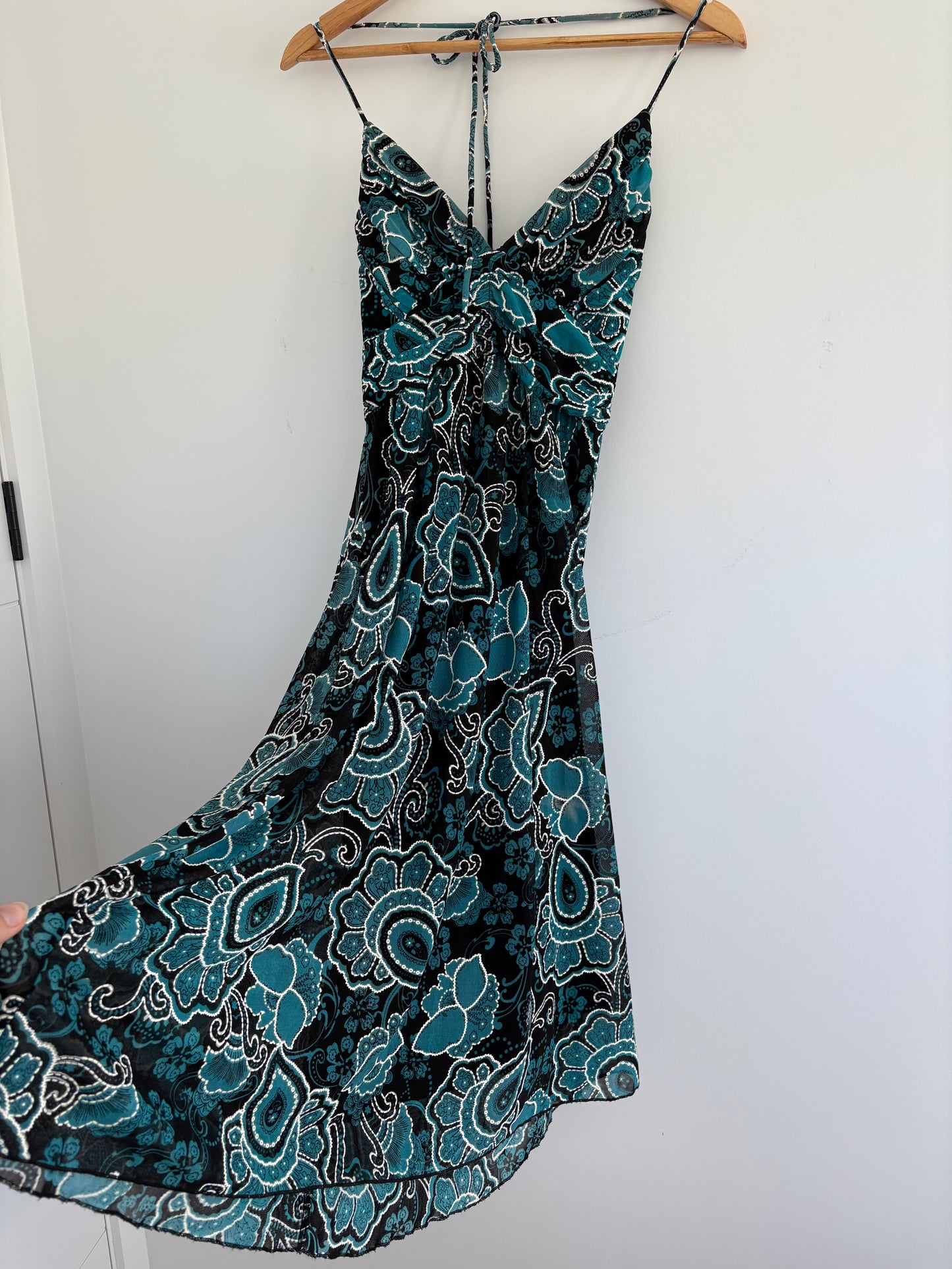 00’s Mei Mei paisley midi dress | Size 10